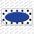 Blue White Dots Oval Oil Rubbed Novelty Sticker Decal