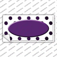 Purple White Dots Oval Oil Rubbed Novelty Sticker Decal