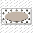 Tan White Dots Oval Oil Rubbed Novelty Sticker Decal