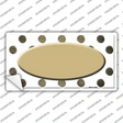 Gold White Dots Oval Oil Rubbed Novelty Sticker Decal