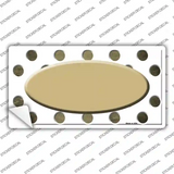 Gold White Dots Oval Oil Rubbed Novelty Sticker Decal
