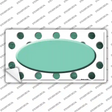 Mint White Dots Oval Oil Rubbed Novelty Sticker Decal
