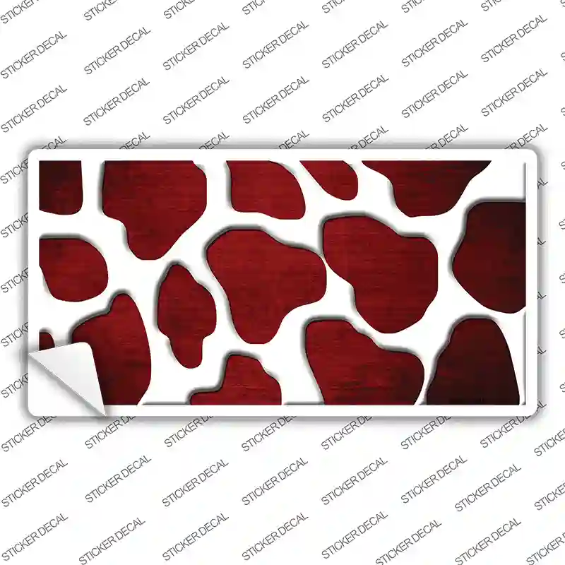 Red White Giraffe Oil Rubbed Novelty Sticker Decal