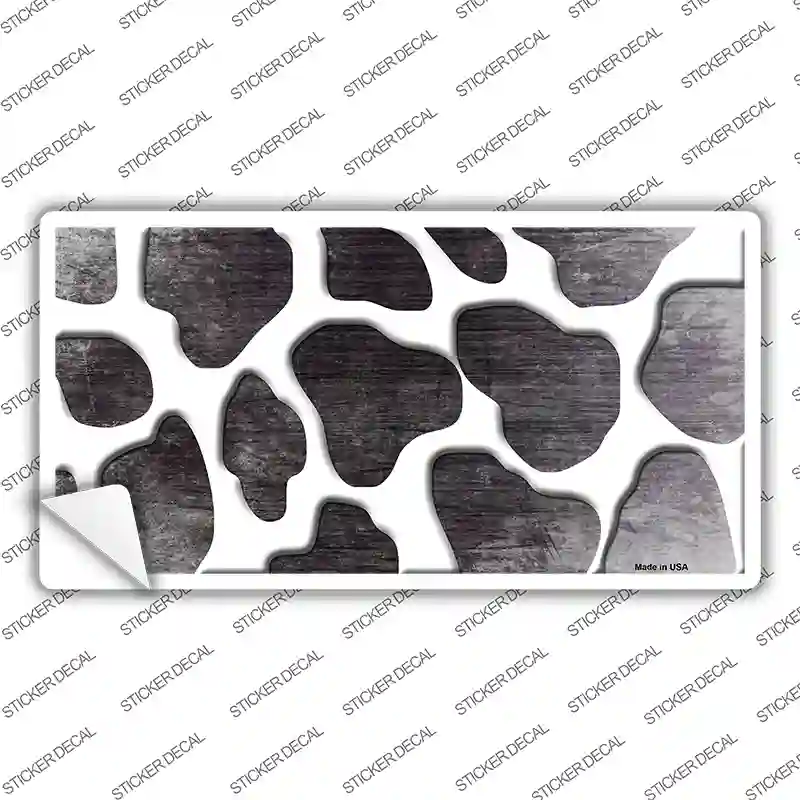 Black White Giraffe Oil Rubbed Novelty Sticker Decal