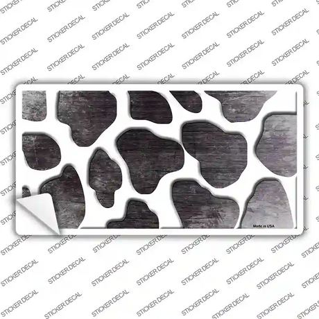Black White Giraffe Oil Rubbed Novelty Sticker Decal