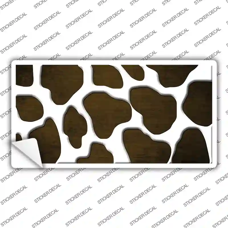 Brown White Giraffe Oil Rubbed Novelty Sticker Decal