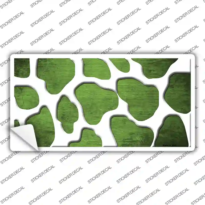 Lime Green White Giraffe Oil Rubbed Novelty Sticker Decal