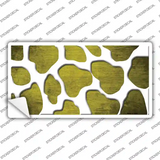 Yellow White Giraffe Oil Rubbed Novelty Sticker Decal