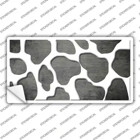 Gray White Giraffe Oil Rubbed Novelty Sticker Decal