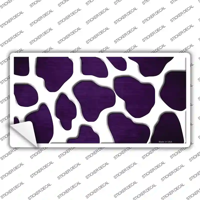 Purple White Giraffe Oil Rubbed Novelty Sticker Decal