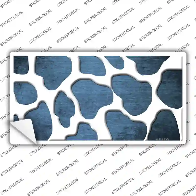 Light Blue White Giraffe Oil Rubbed Novelty Sticker Decal