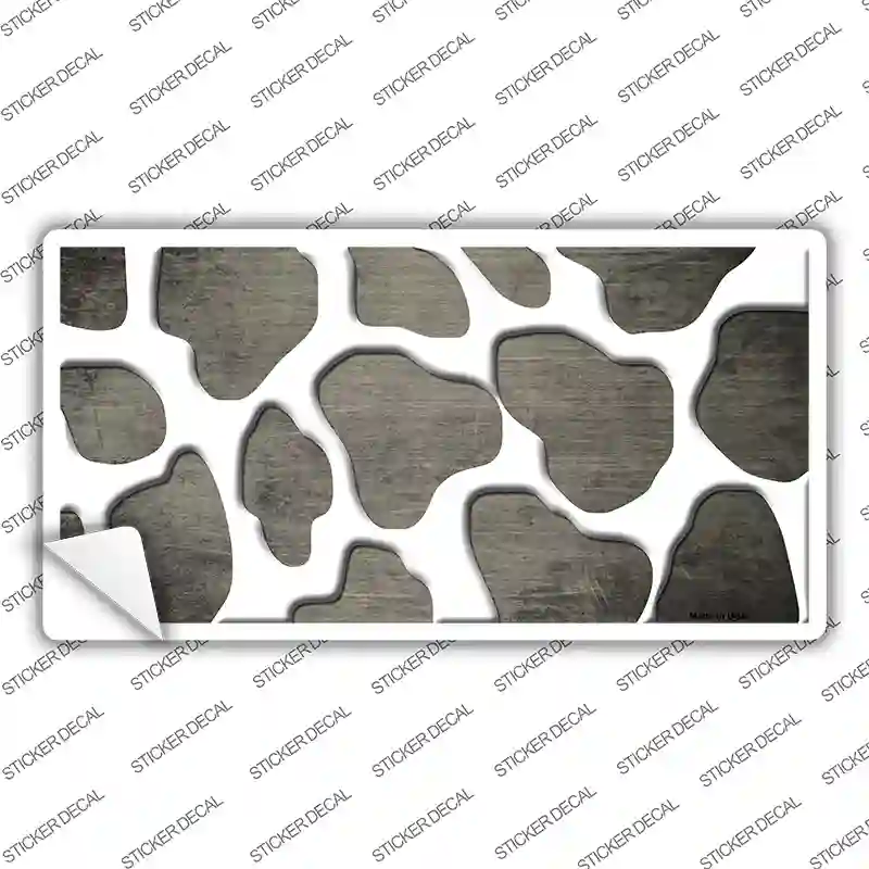 Tan White Giraffe Oil Rubbed Novelty Sticker Decal