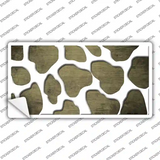 Gold White Giraffe Oil Rubbed Novelty Sticker Decal
