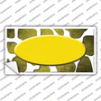 Yellow White Oval Giraffe Oil Rubbed Novelty Sticker Decal