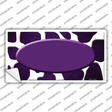 Purple White Oval Giraffe Oil Rubbed Novelty Sticker Decal