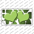 Lime Green White Hearts Giraffe Oil Rubbed Novelty Sticker Decal
