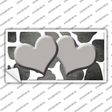 Gray White Hearts Giraffe Oil Rubbed Novelty Sticker Decal