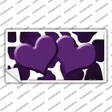 Purple White Hearts Giraffe Oil Rubbed Novelty Sticker Decal