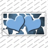 Light Blue White Hearts Giraffe Oil Rubbed Novelty Sticker Decal
