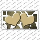 Gold White Hearts Giraffe Oil Rubbed Novelty Sticker Decal