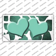Mint White Hearts Giraffe Oil Rubbed Novelty Sticker Decal