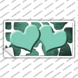 Mint White Hearts Giraffe Oil Rubbed Novelty Sticker Decal