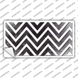 Black White Chevron Oil Rubbed Novelty Sticker Decal