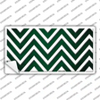 Green White Chevron Oil Rubbed Novelty Sticker Decal