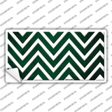 Green White Chevron Oil Rubbed Novelty Sticker Decal