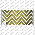 Yellow White Chevron Oil Rubbed Novelty Sticker Decal