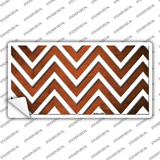 Orange White Chevron Oil Rubbed Novelty Sticker Decal
