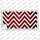 Red White Chevron Oil Rubbed Novelty Sticker Decal
