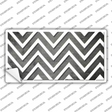 Gray White Chevron Oil Rubbed Novelty Sticker Decal
