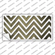 Gold White Chevron Oil Rubbed Novelty Sticker Decal
