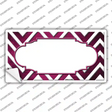 Pink White Chevron Scallop Oil Rubbed Novelty Sticker Decal