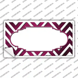 Pink White Chevron Scallop Oil Rubbed Novelty Sticker Decal