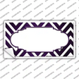 Purple White Chevron Scallop Oil Rubbed Novelty Sticker Decal