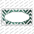 Mint White Chevron Scallop Oil Rubbed Novelty Sticker Decal