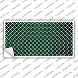 Green White Quatrefoil Oil Rubbed Novelty Sticker Decal