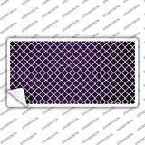 Purple White Quatrefoil Oil Rubbed Novelty Sticker Decal