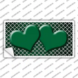 Green White Quatrefoil Hearts Oil Rubbed Novelty Sticker Decal
