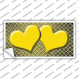 Yellow White Quatrefoil Hearts Oil Rubbed Novelty Sticker Decal