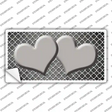Gray White Quatrefoil Hearts Oil Rubbed Novelty Sticker Decal