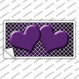 Purple White Quatrefoil Hearts Oil Rubbed Novelty Sticker Decal