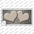 Tan White Quatrefoil Hearts Oil Rubbed Novelty Sticker Decal