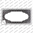 Black White Quatrefoil Scallop Oil Rubbed Novelty Sticker Decal