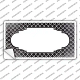Black White Quatrefoil Scallop Oil Rubbed Novelty Sticker Decal