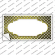 Yellow White Quatrefoil Scallop Oil Rubbed Novelty Sticker Decal