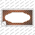 Orange White Quatrefoil Scallop Oil Rubbed Novelty Sticker Decal