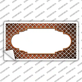 Orange White Quatrefoil Scallop Oil Rubbed Novelty Sticker Decal